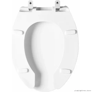 Commercial Elongated Open-Front Toilet Seat w/ Hygienic Cover