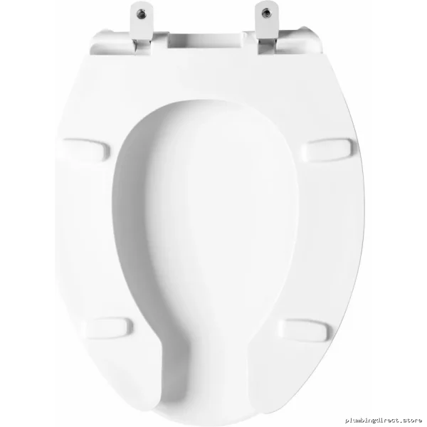 Commercial Elongated Open-Front Toilet Seat w/ Hygienic Cover