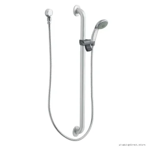 Commercial Hand Shower with 36-Slide Non-Slip Grab Bar - Chrome & Stainless Steel 52236GBM15 Moen