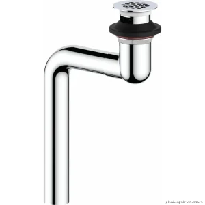 Commercial Grade Open Grid Offset Vessel Sink Drain with Overflow - Chrome