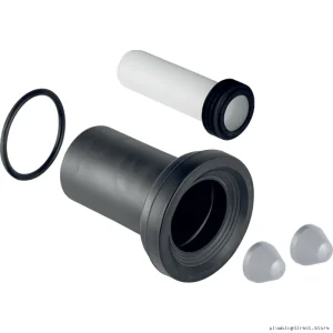 Complete HDPE Connector Set with Matte Chrome-plated Mounting Hardware | GEBERIT