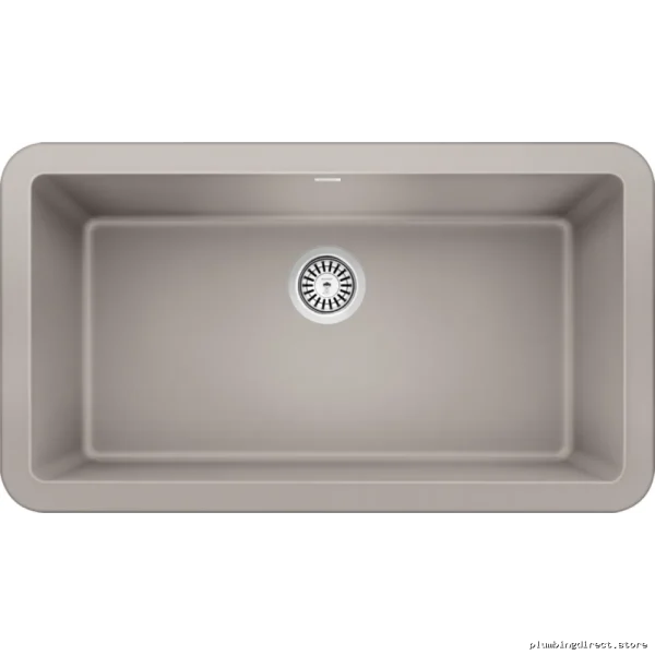 Farmhouse Apron Front Sink in Concrete Gray - Durable Silgranit Kitchen Basin