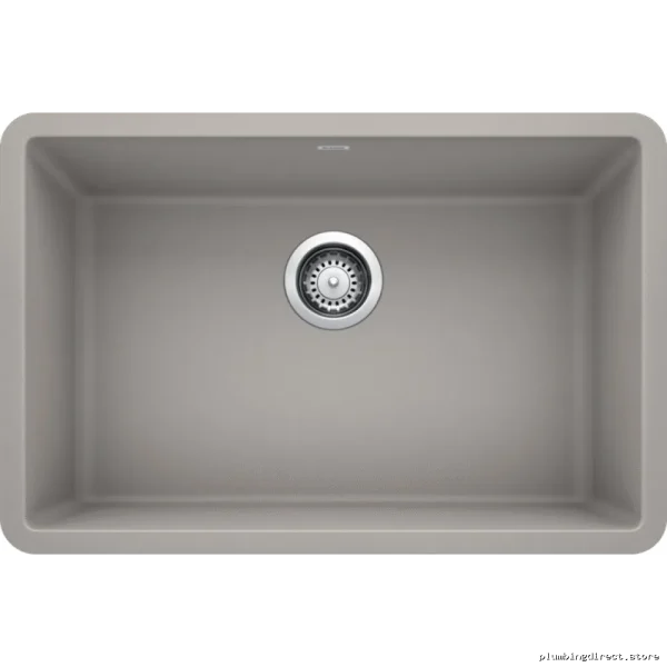 Concrete Gray Undermount Silgranit Kitchen Sink - Single Bowl Blanco