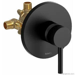 Conik CO71BK Riobel Pro Black Pressure Balanced Shower Valve with Trim