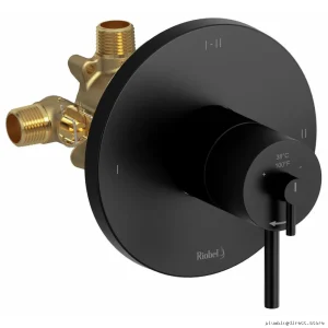 Conik Riobel Pro Series Black 2-Way Thermostatic Mixing Valve Trim - TCO93BK