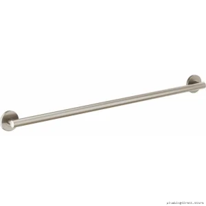 Luxe Nickel Contemporary Round 24-Inch Shower Grab Bar