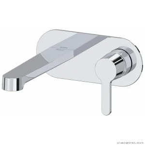 Contemporary Chrome Wall Mount Faucet Trim & Lever Handle, Low-Flow 1.2 GPM - Nibi RIOBEL TNB360C