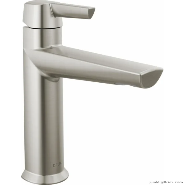 Galeon Contemporary Single-Hole Bathroom Faucet w/ Pop-Up in Satin Stainless Finish - Image 2