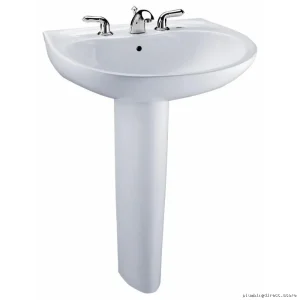 Cotton White Finish Pedestal Sink Top-Only Unit - LT242.4G#01 Toto