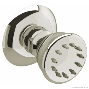 Curved Polished Nickel Shower Spray Head - Easy Install RioBel Model