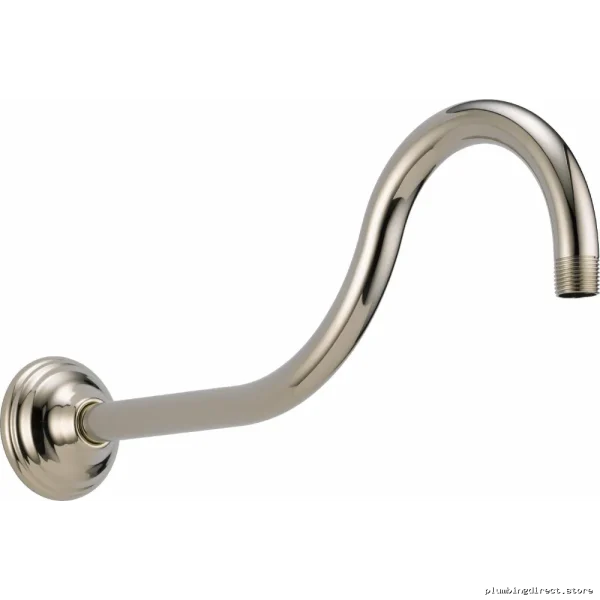 16 Inch Curved Shower Arm with Flange - Polished Nickel Brizo RP54168PN - Image 3