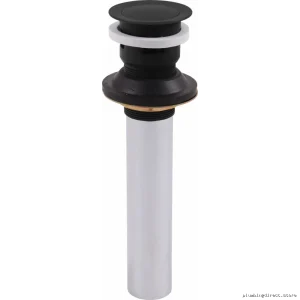 Matte Black Push Pop-Up with Overflow Feature - Delta 33W576BL