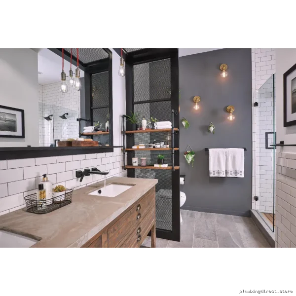 Delta Modern Mathe Black Stainless Steel Towel Bar - Image 3