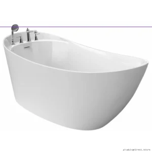 Rustik 4-Piece Deck-Mounted Tub Filler with Chrome Handshower Set - Stainless Steel Bathroom Fixture