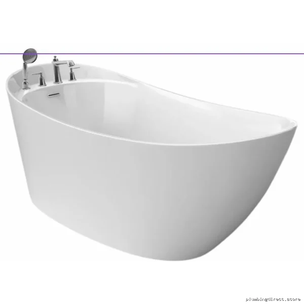 Rustik 4-Piece Deck-Mounted Tub Filler with Chrome Handshower Set - Stainless Steel Bathroom Fixture