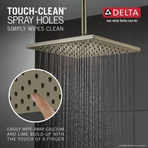 Delta 12-Inch Metal Raincan Shower Head in Polished Nickel - Lumicoat Finish