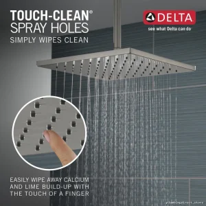 12-Inch Metal Raincan Shower Head with Lumicoat Stainless 52159-SS-PR by Delta
