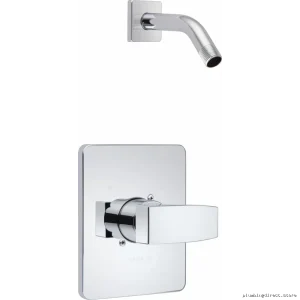 Delta 14 Series Modern Angular Shower Trim Kit Chrome T14267 No Shower Head
