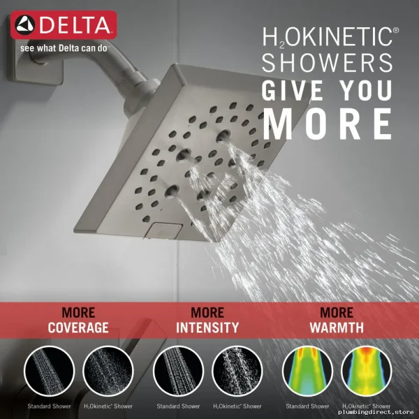 Delta Pivotal 14 Series H2Okinetic Shower Trim in Lumicoat Stainless Steel