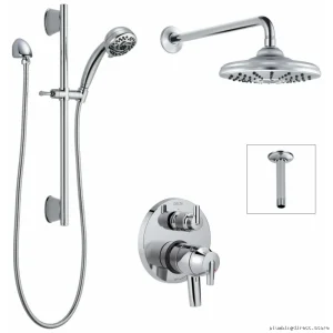 Delta 17 Series Chrome Shower Kit with Diverter Valve DF-KIT14-WS