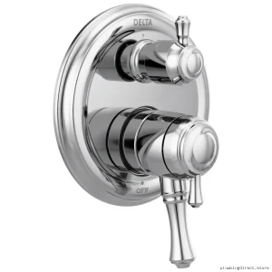 Delta 17 Series Chrome Valve Trim - 3-Setting Diverter for Traditional Showers