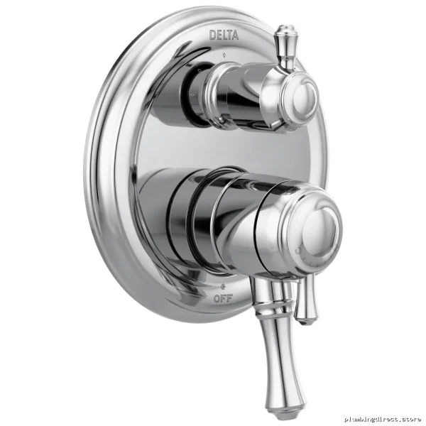Delta 17 Series Chrome Valve Trim - 3-Setting Diverter for Traditional Showers