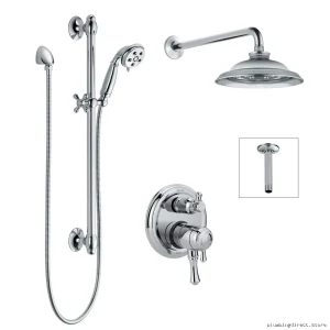 Delta 17 Series Smart Diverter Shower System with Built-in Stops - Modern Chrome DF-KIT12-WS