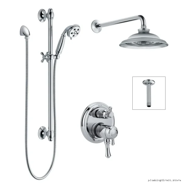 Delta 17 Series Smart Diverter Shower System with Built-in Stops - Modern Chrome DF-KIT12-WS