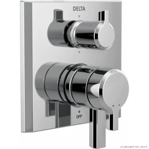 Delta 17 Series Valve Trim with 6-Setting Diverter & Lumicoat Chrome Finish