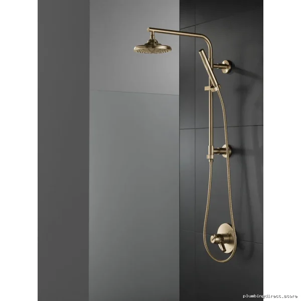 Delta CZ58810 Modern 18-Inch Round Shower Column in Champagne Bronze