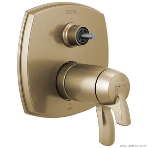 Delta 3-Function Thermostatic Diverter Trim with Handle-Free Design - Champagne Bronze T27T876-CZLHP