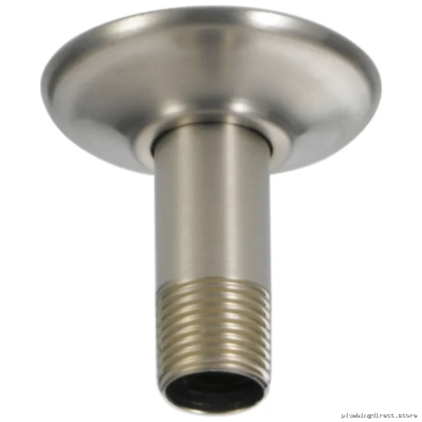 Delta 3-Piece Ceiling Mount Shower Arm Set with Flange - Brushed Stainless Steel Modern Bathroom Fixture