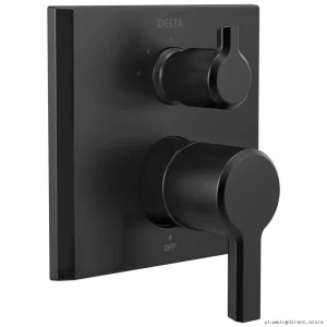 Delta T24899-BL 3-Position Diverter Shower Valve Trim - Sleek Matte Black Design