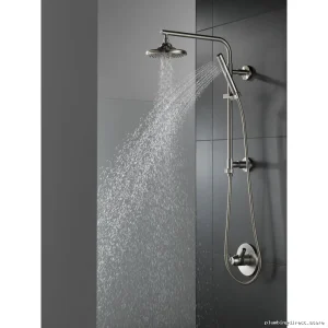 3-Setting Raincan Shower Head with H2Okinetic Technology - Stainless Steel Delta 52688-SS-PR