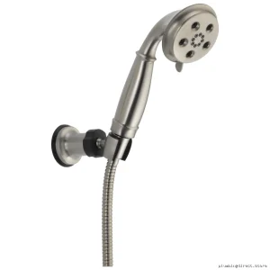 Delta 3-Spray Wall Mount Handheld Showerhead with H2Okinetic Technology