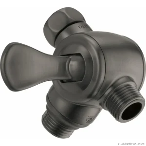 Delta Black Stainless 3-Way Shower Diverter with Hand Shower Arm U4929-KS-PK