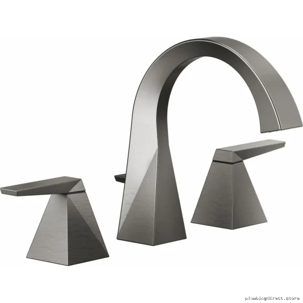 Delta Trillian Widespread Bathroom Faucet Set - Stainless Steel Lumicoat Black Modern Design 35546-KS-PR-MPU-DST - Image 2