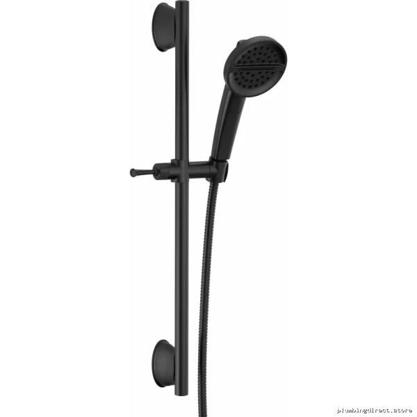 Delta 51386-BL 3-Function Adjustable Handheld Shower with Slide Bar - Matte Black - Image 2