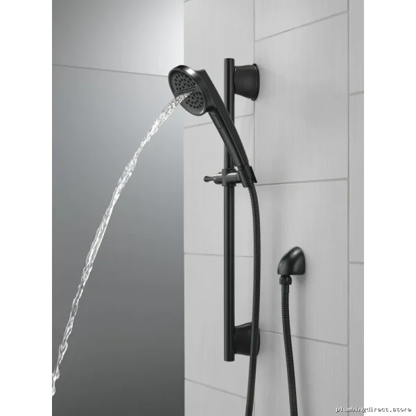 Delta 51386-BL 3-Function Adjustable Handheld Shower with Slide Bar - Matte Black - Image 3
