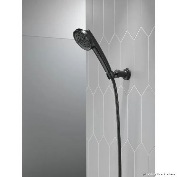 Delta Triple Spray Mode Wall-Mount Hand Shower - Matte Black Modern Design Model 55386-BL - Image 2