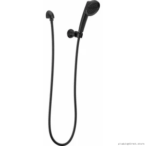Delta Triple Spray Mode Wall-Mount Hand Shower - Matte Black Modern Design Model 55386-BL
