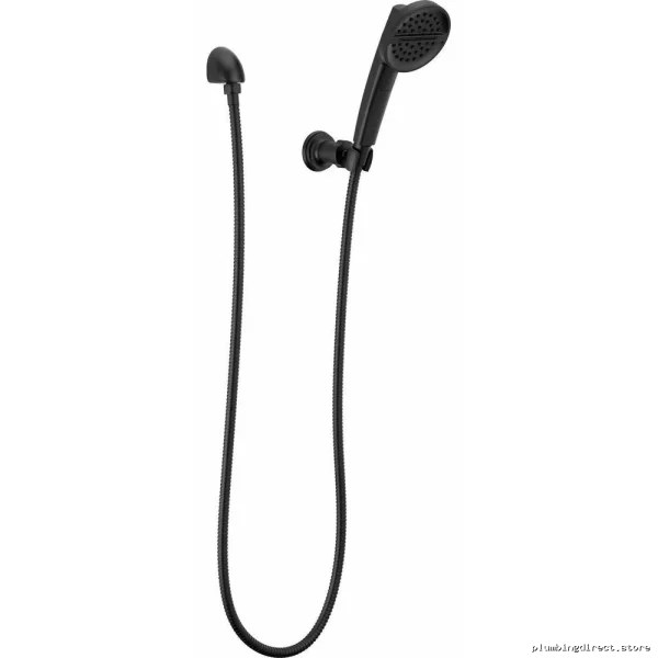 Delta Triple Spray Mode Wall-Mount Hand Shower - Matte Black Modern Design Model 55386-BL