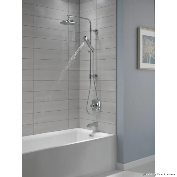 Delta Shower Column Round Design Lumicoat Chrome Finish 58820-PR for Home - Image 2