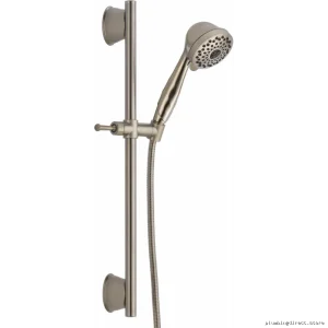 7-Setting Handheld Shower with Adjustable Slide Bar - Modern Stainless Steel Design (51589-SS) Delta