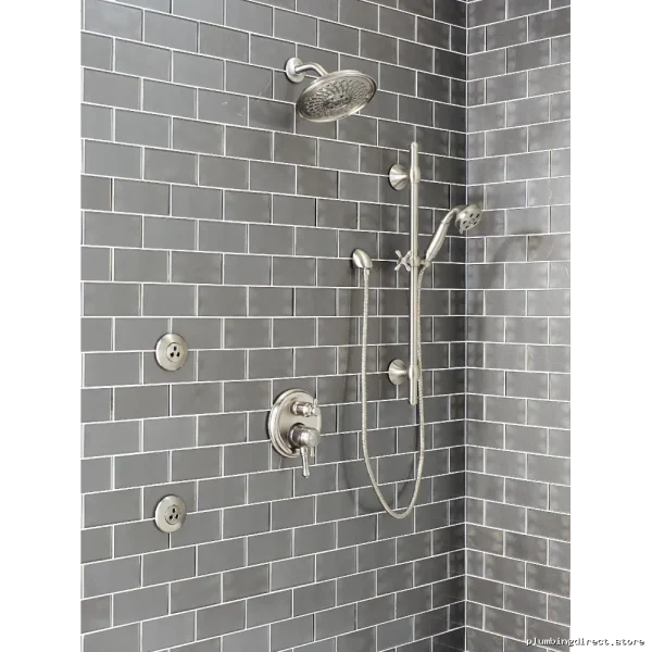Delta Stainless Steel Round Shower Head with Adjustable Body Spray T50010-SS - Image 3