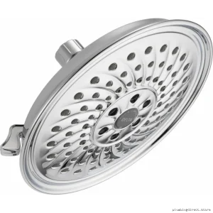 Delta Adjustable Chrome Rainfall Shower Head with Triple Settings