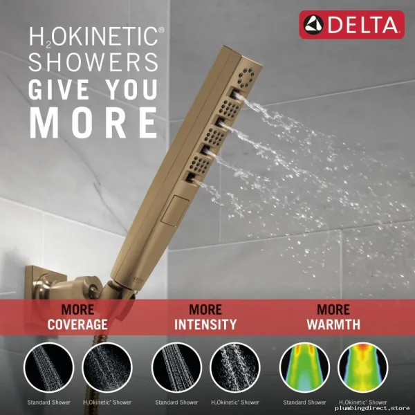 Delta Adjustable 5-Spray Wall-Mount Hand Shower - Champagne Bronze - Image 2