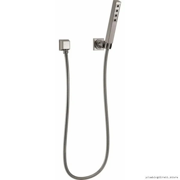 Adjustable Wall Mount Hand Shower H2Okinetic Tech Lumicoat Stainless Steel Luxury Model 55567-SS-PR Delta - Image 2