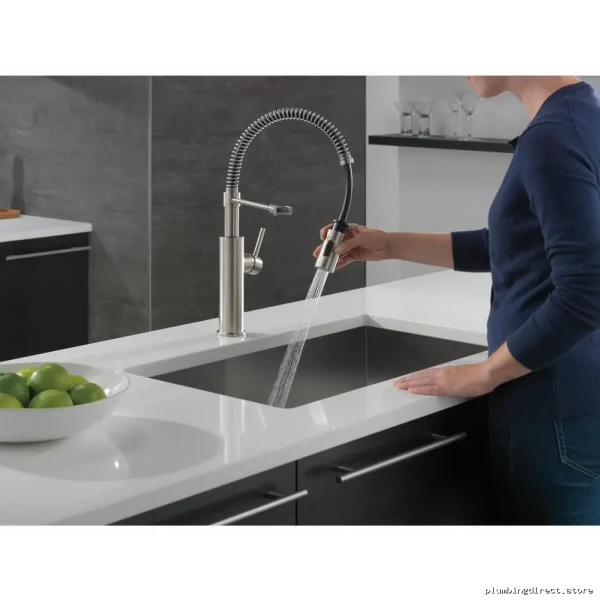 Delta Antoni Kitchen Faucet with Pull-Down Spray & SpotShield Stainless Steel - Image 2