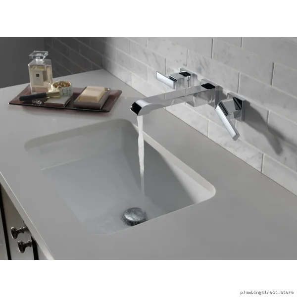 Delta Ara Chrome 2-Handle Wall-Mount Bathroom Faucet Trim T3567LF-WL